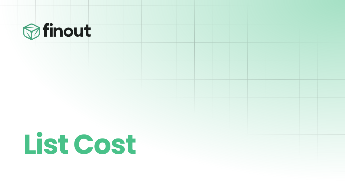 List Cost | Finout Docs