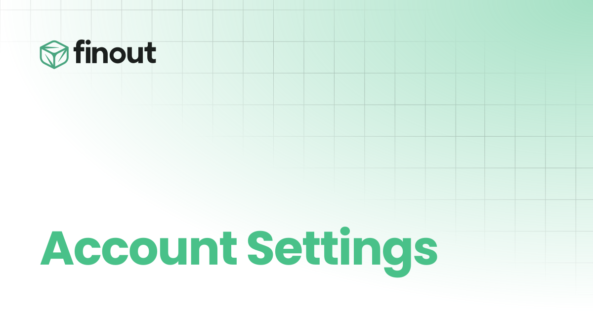 Account Settings | Finout Docs